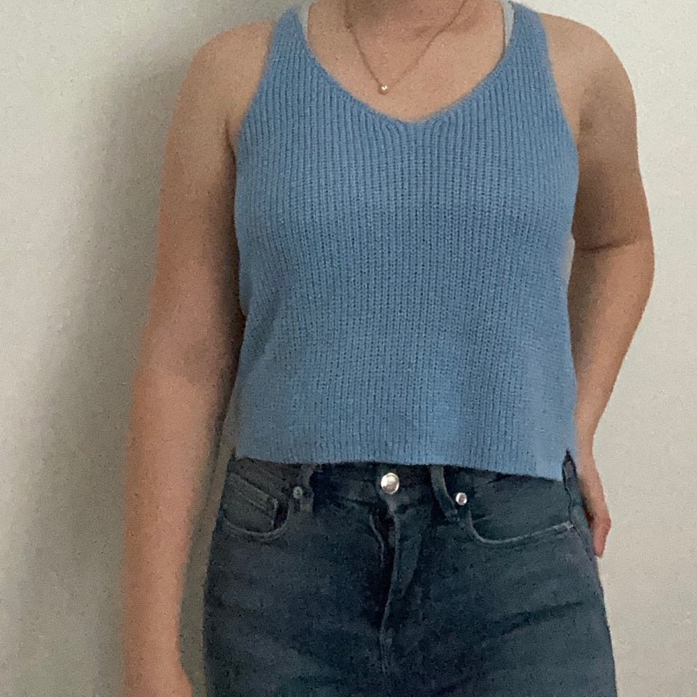 Abbeline blue crochet top